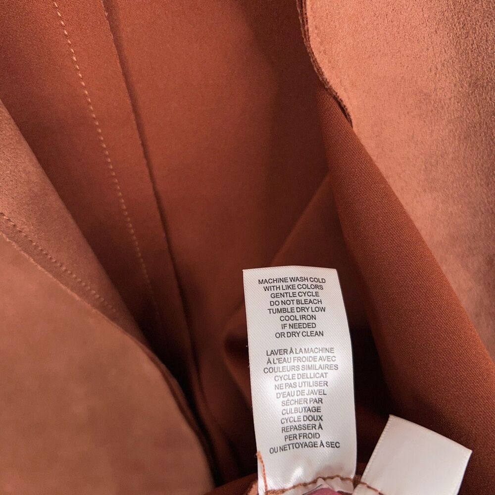 Tahari Jacket Womens 2X Brown Faux Suede Open Soft Minimal Quiet Luxury Autumn - Picture 12 of 14